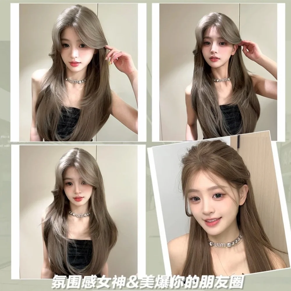 Premium Synthetic 27 Inches Long Layered Wig in Ash Brown